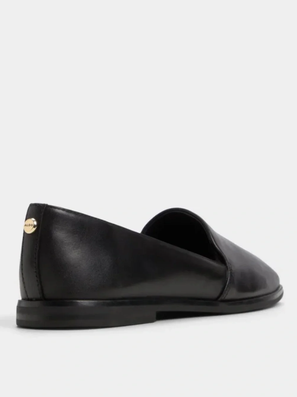 Aldo Black Leather Slip-On Loafers
